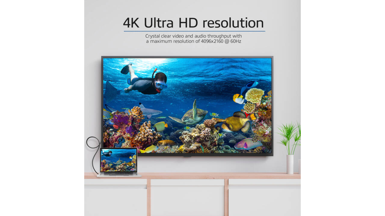 Kabel ACT USB-C naar HDMI 60Hz  2 meter