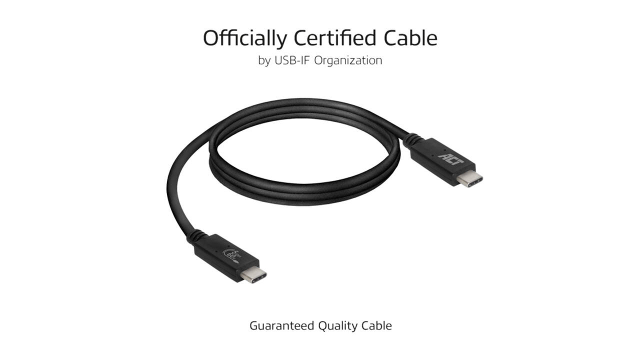Kabel ACT USB 3.2 USB-C USB-IF gecertificeerd 2 meter