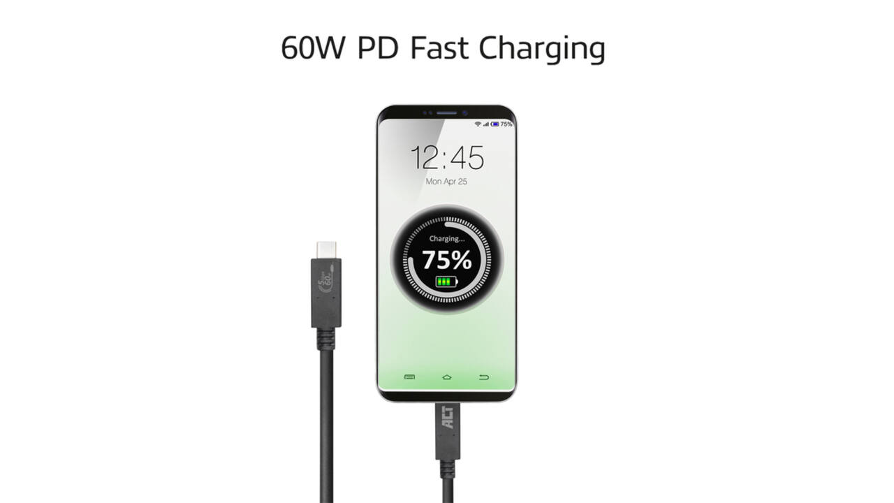 Kabel ACT USB 3.2 USB-C USB-IF gecertificeerd 2 meter