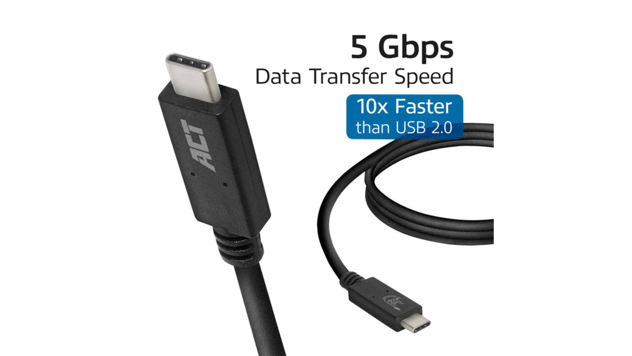 Kabel ACT USB 3.2 USB-C USB-IF gecertificeerd 2 meter