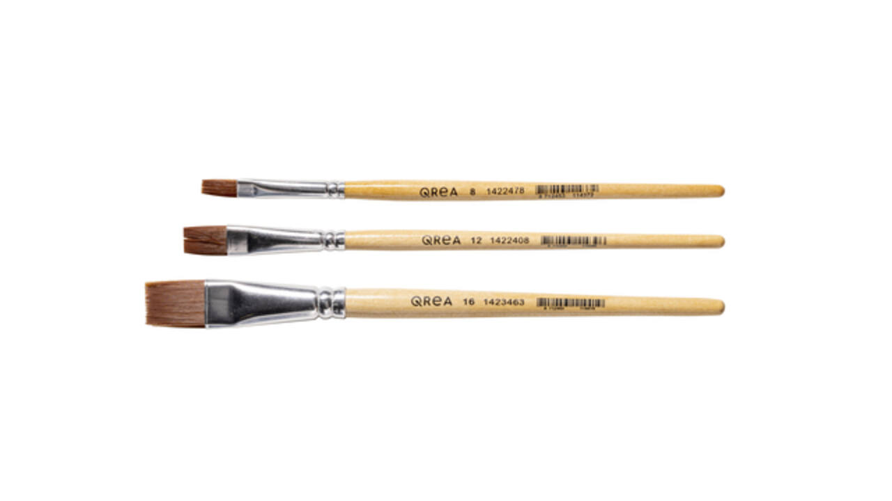 Kwast Qrea synthetisch set à 3 breedtes