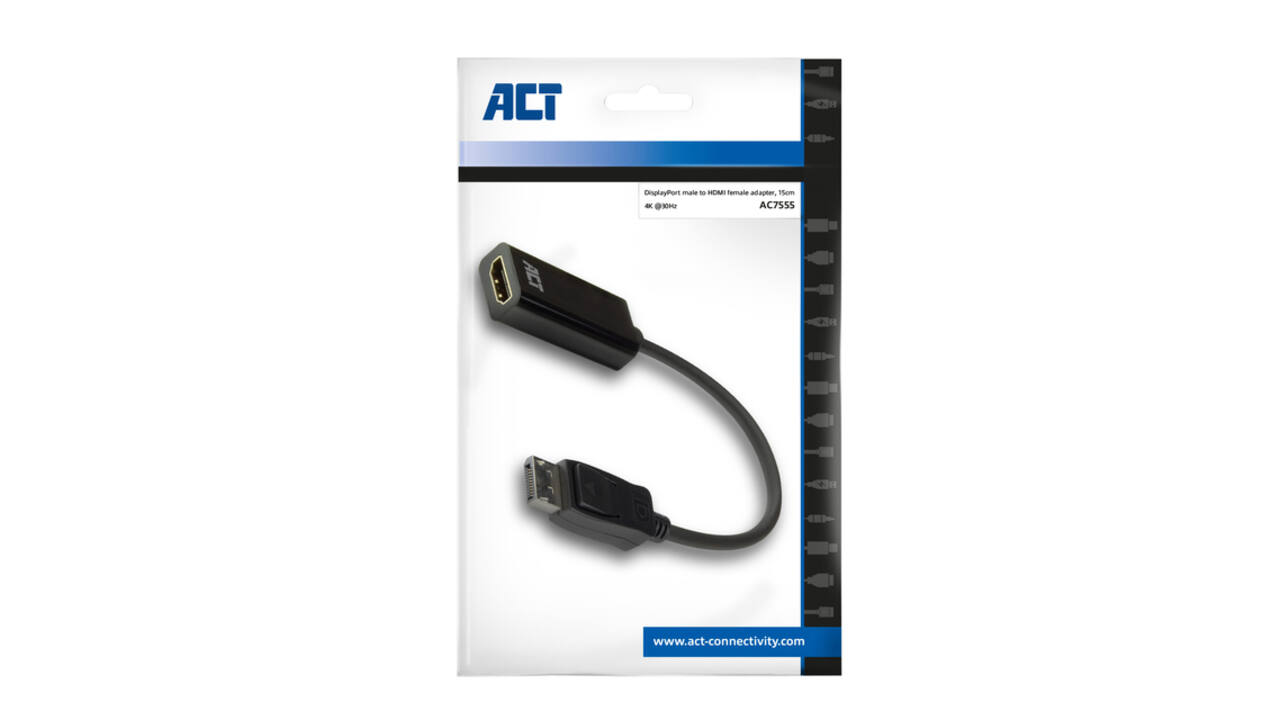 Adapter ACT DisplayPort naar HDMI 4K 0.15 meter