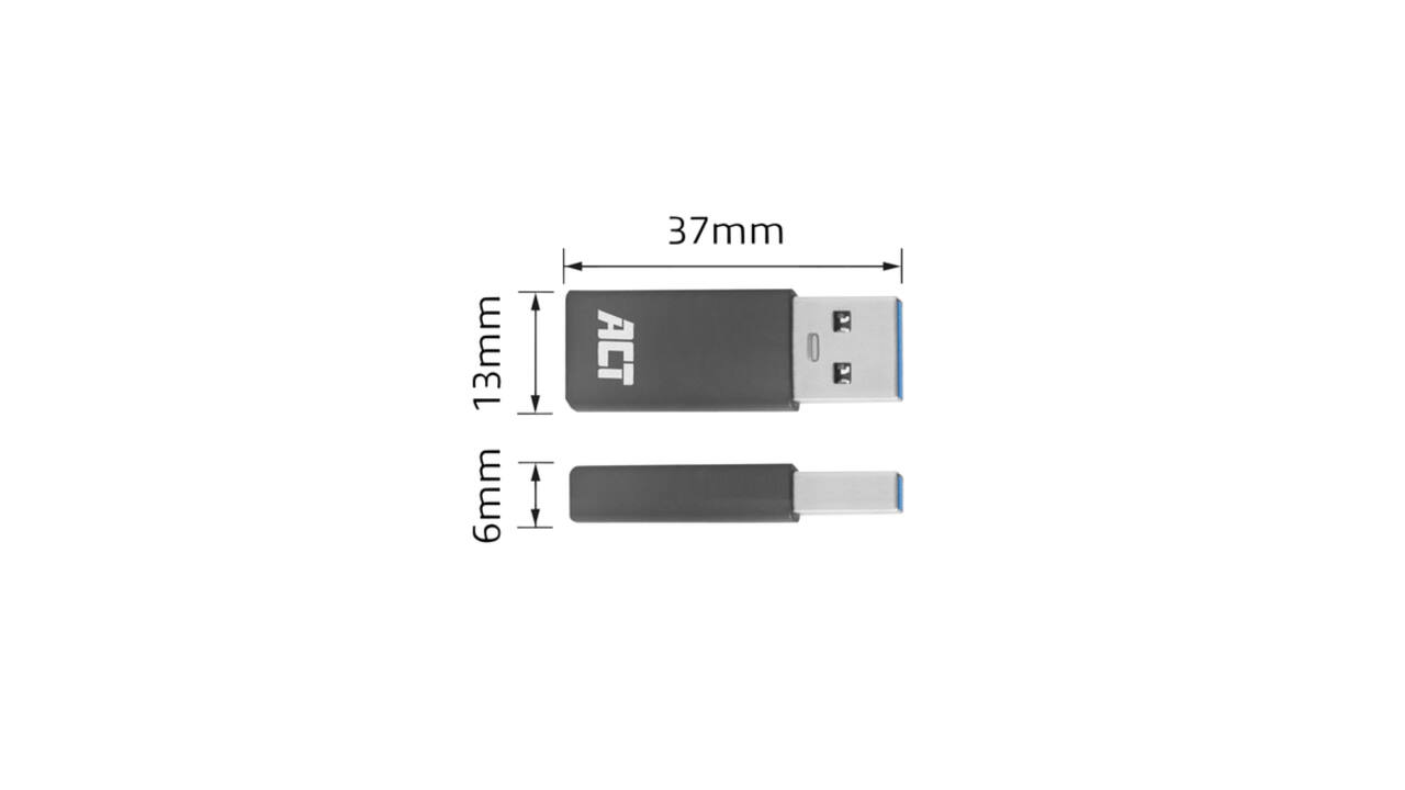 Adapter ACT USB-A naar USB-C USB 3.2 Gen.1