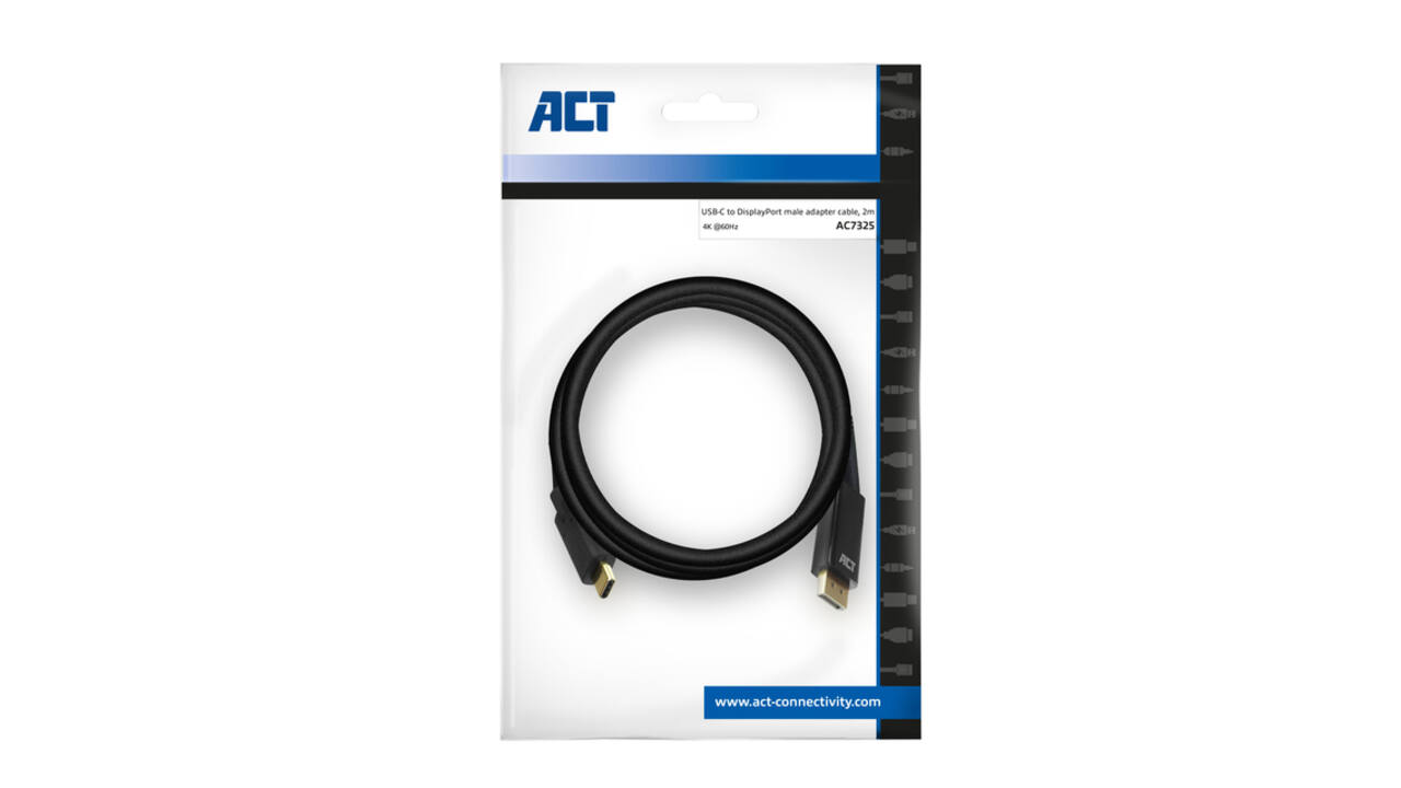 Kabel ACT USB-C naar Displayport 60Hz 2 meter