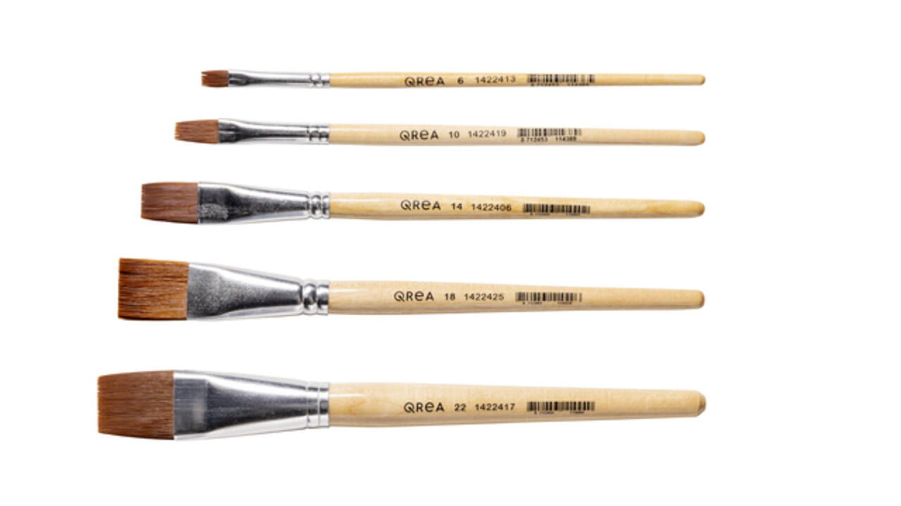 Kwast Qrea synthetisch set à 5 breedtes