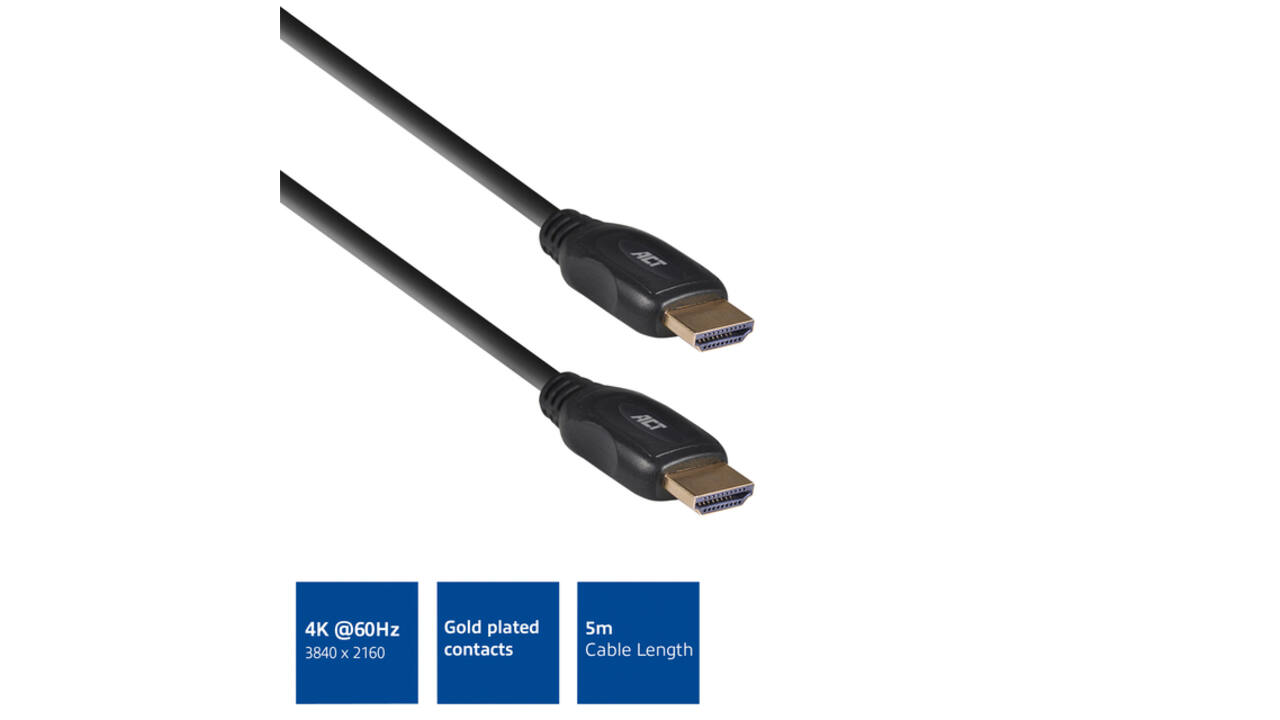 Kabel ACT HDMI High Speed type 1.4 5 meter