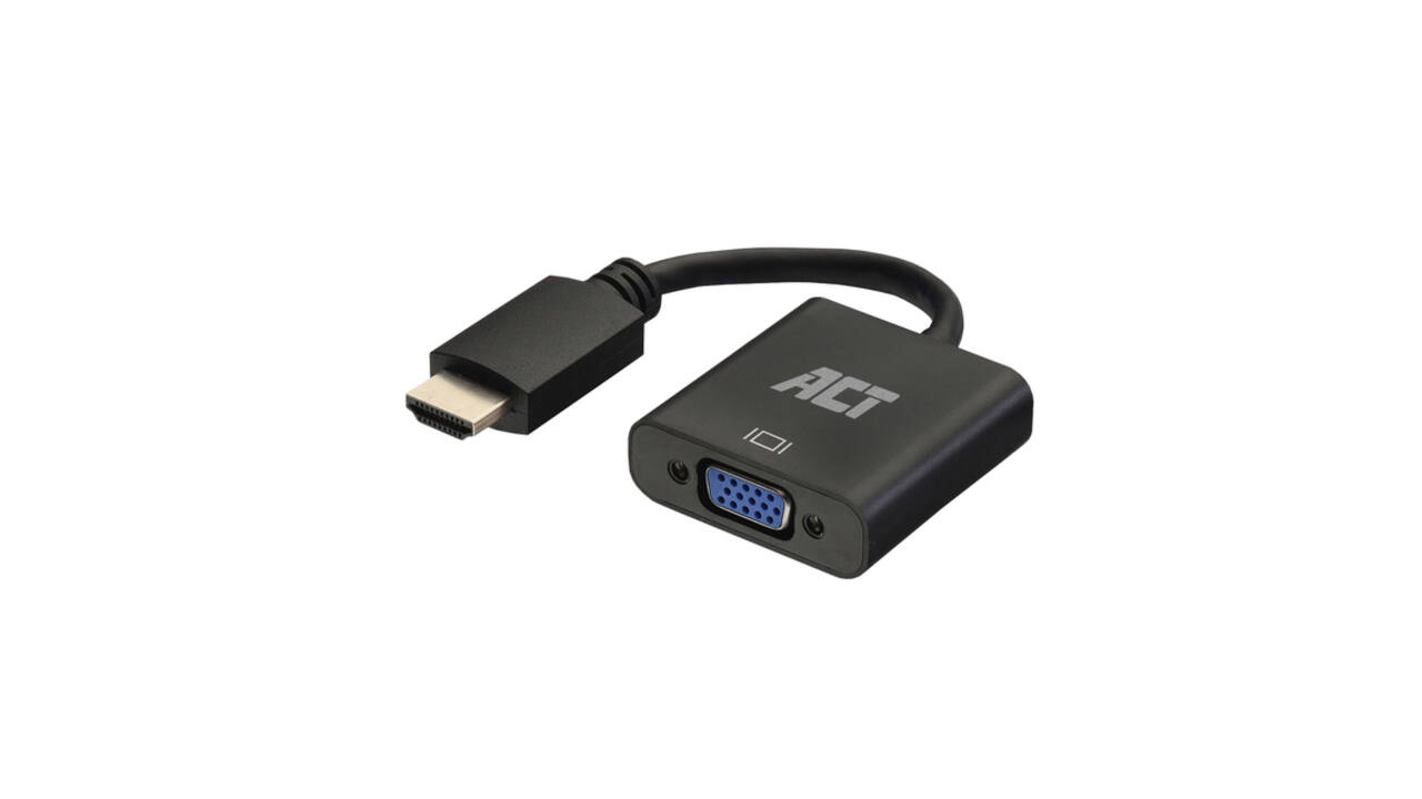Adapter ACT HDMI naar VGA met audio 0.15 meter