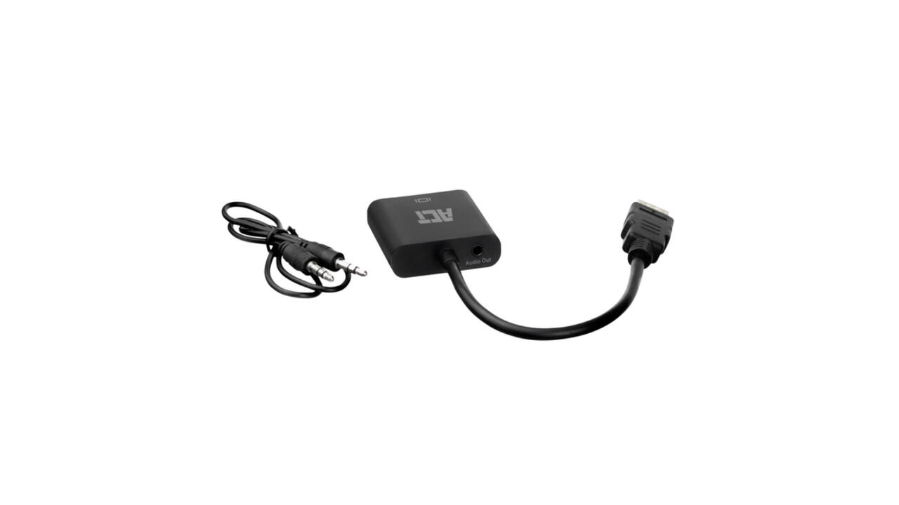 Adapter ACT HDMI naar VGA met audio 0.15 meter