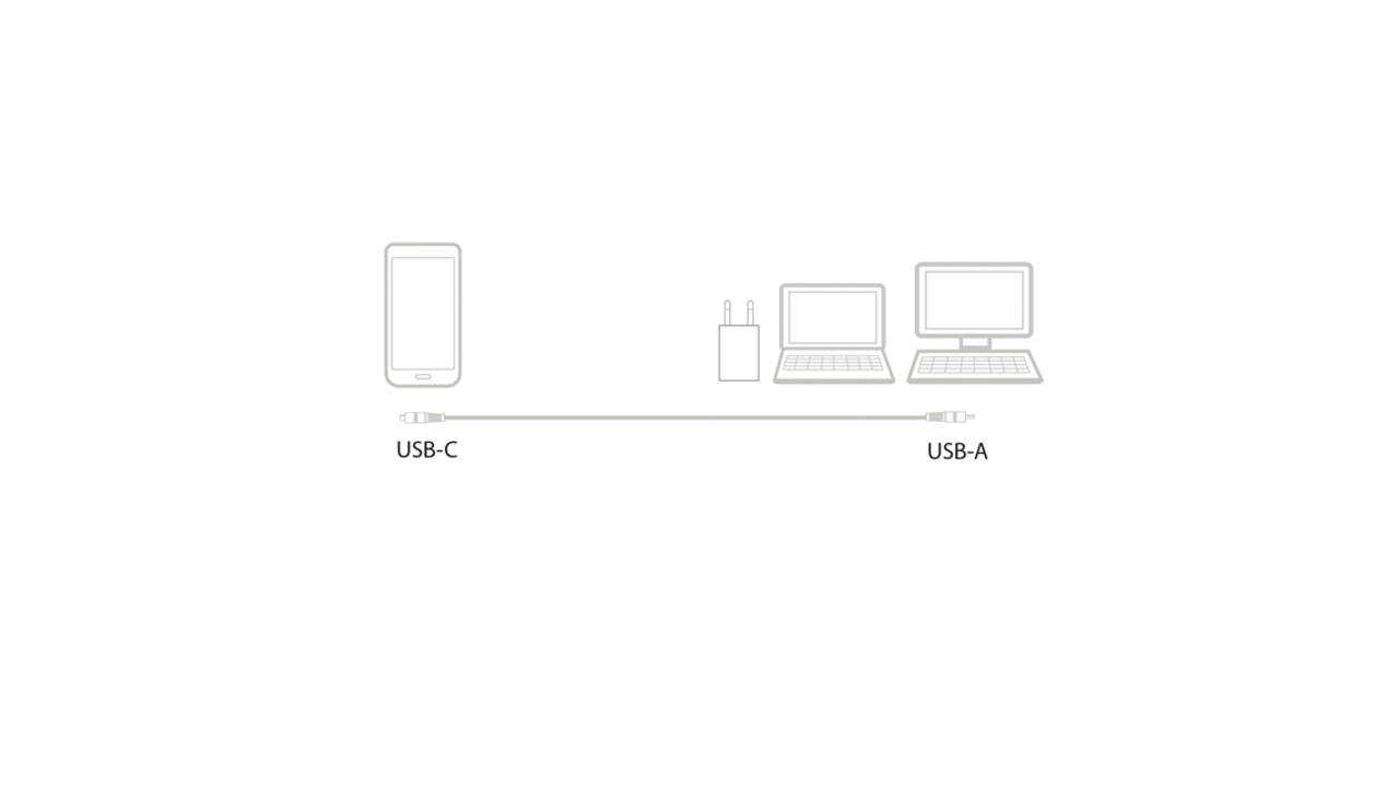 Kabel ACT USB 3.2 naar USB-C laad -en data 1 meter
