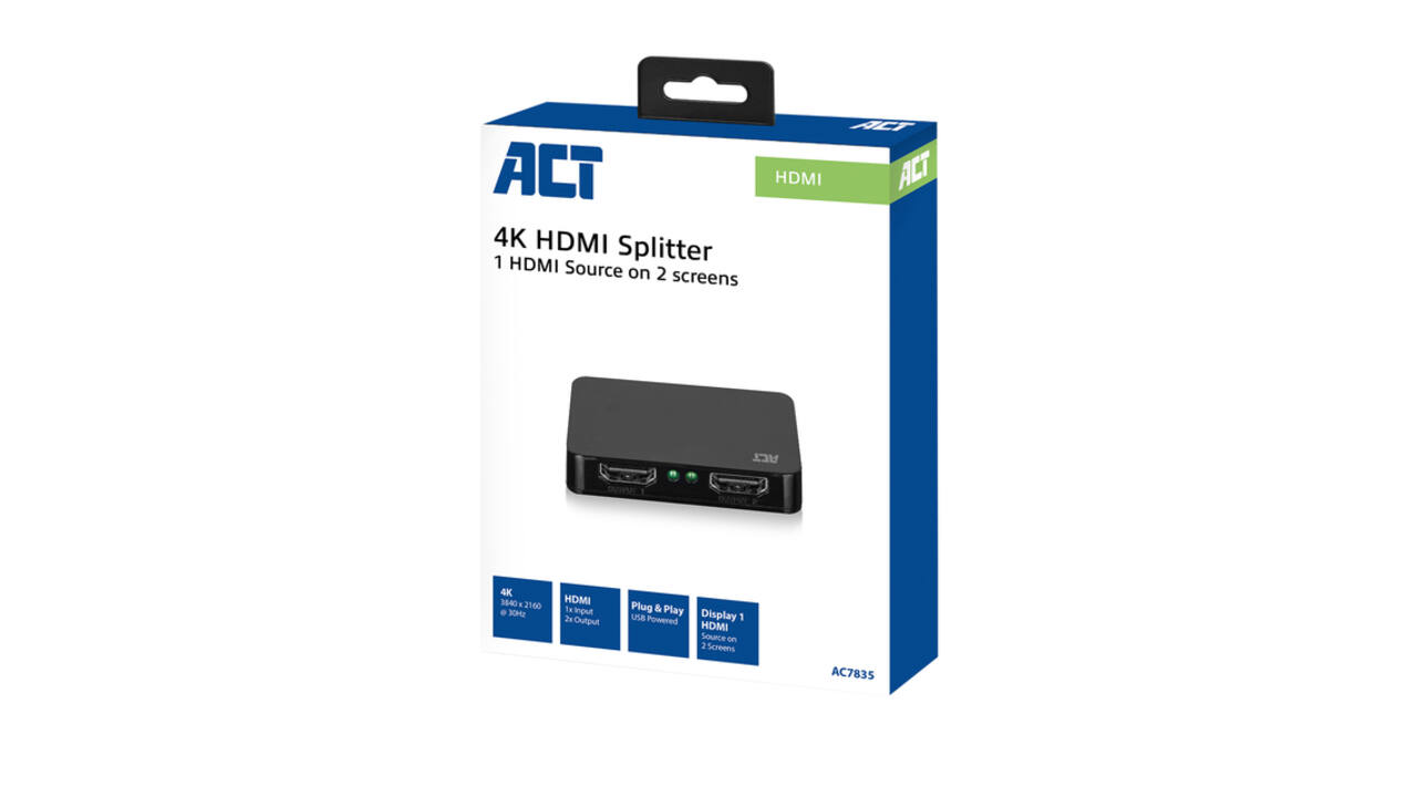 Splitter ACT 4K HDMI 1.4 2 poorts