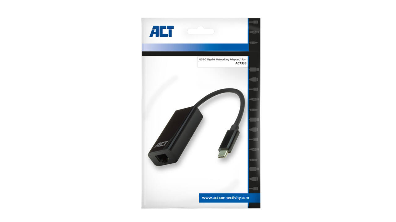 Adapter ACT USB-C naar Gigabit Ethernet 0.15 meter