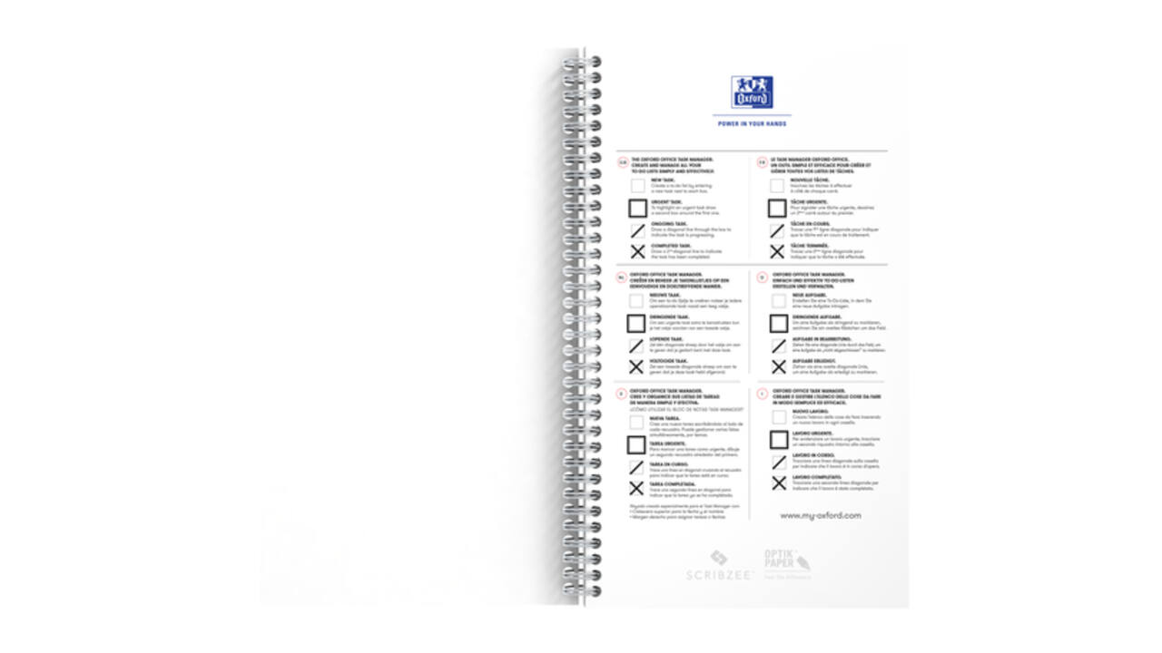 Task Manager Oxford 141x246 mm 115vel aqua