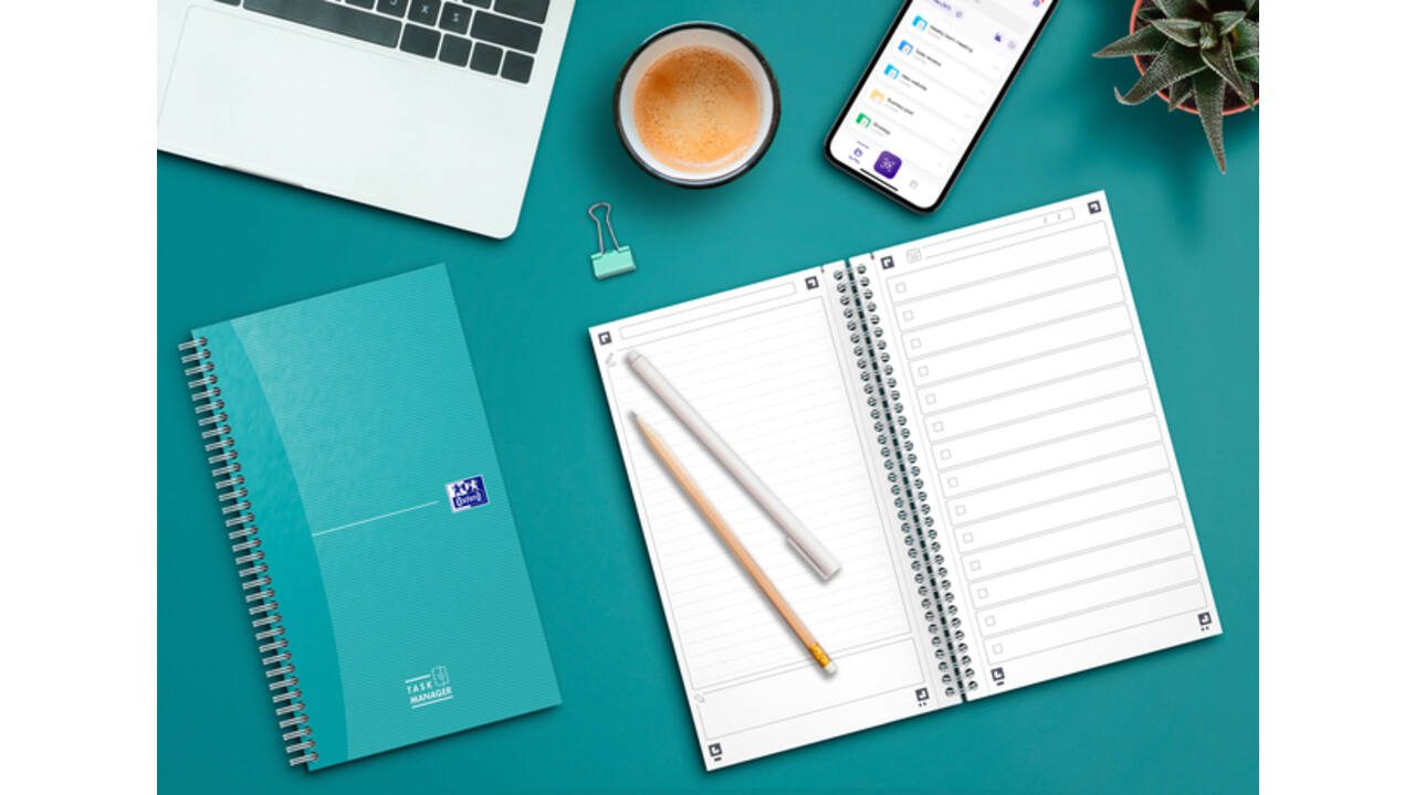 Task Manager Oxford 141x246 mm 115vel aqua