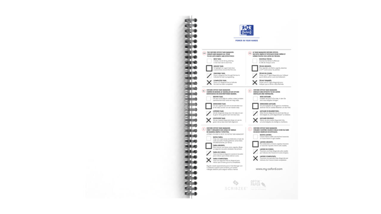 Task Manager Oxford 141x246 mm 115vel blauw