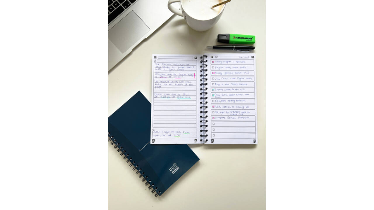 Task Manager Oxford 141x246 mm 115vel blauw