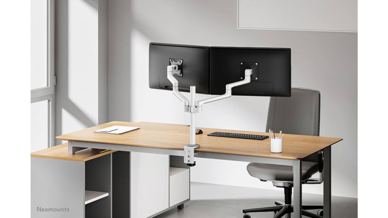 Monitorarm Neomounts NEXT Lite dual 17-27" wit