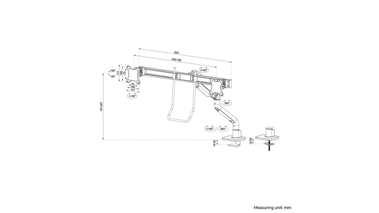 Monitorarm Neomounts NEXT One dual 17-32" zwart