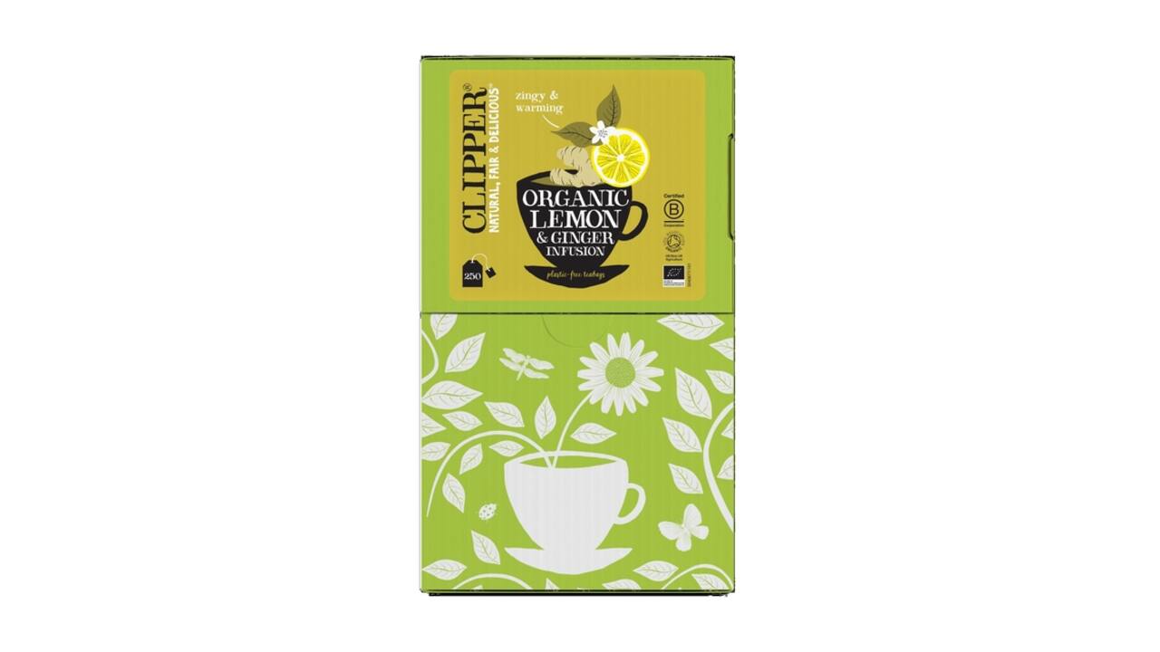 Thee Clipper infusion lemon & ginger bio 250 zakjes