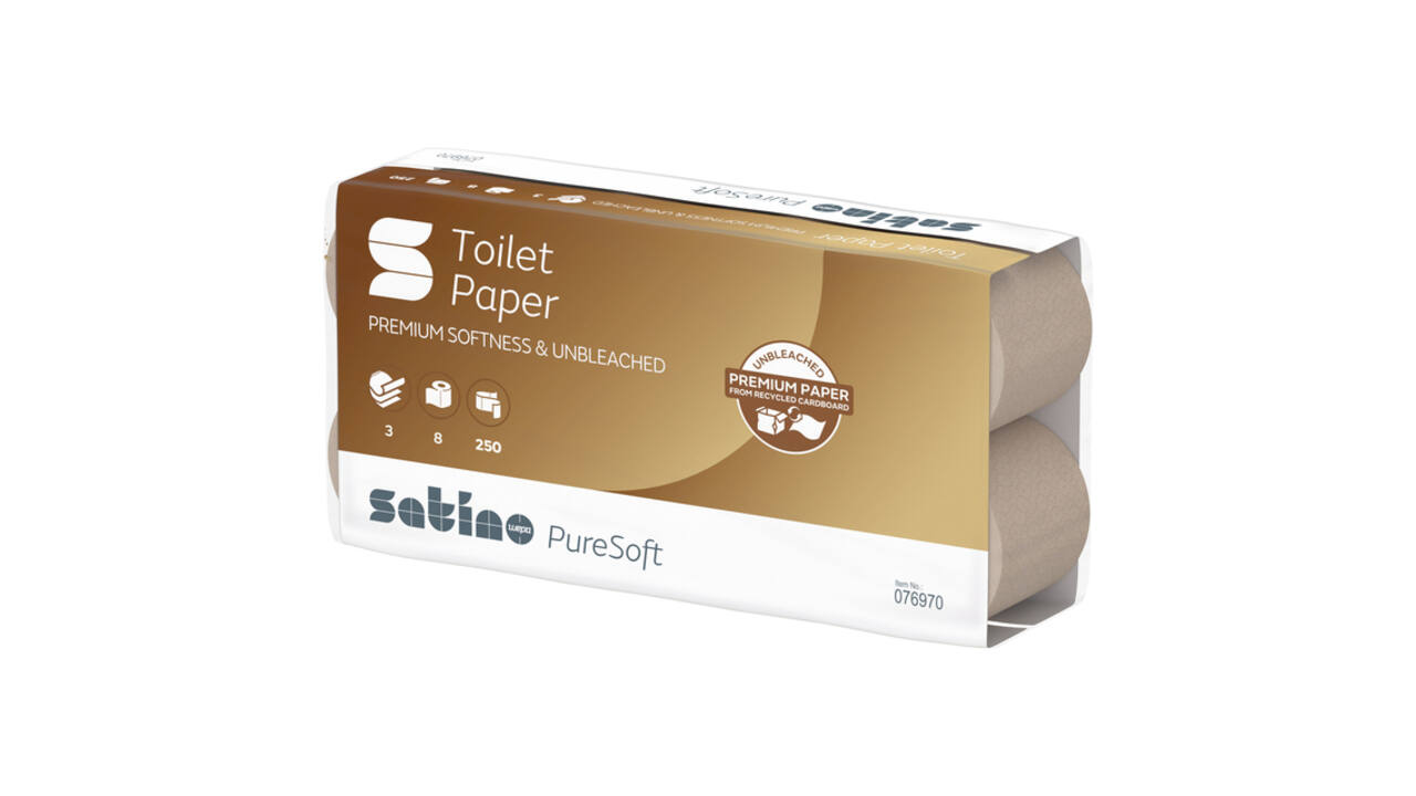 Toiletpapier Satino MT1 PureSoft 3-laags 250 vel naturel 076970