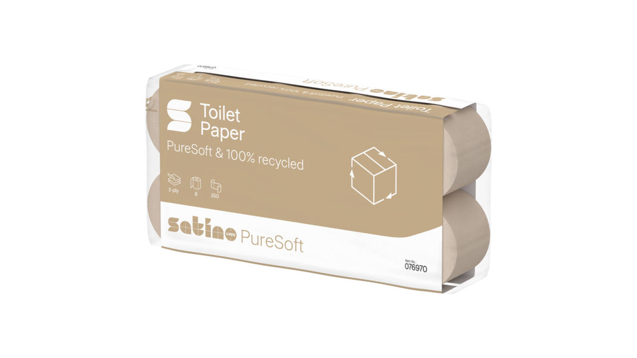 Toiletpapier Satino MT1 Puresoft 3-laags 250 vel naturel 076970
