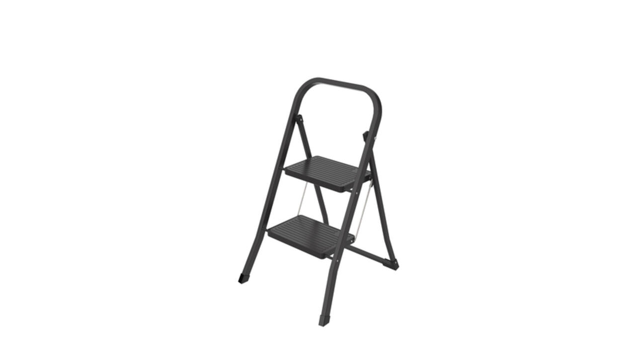 Huishoudtrap BRASQ 2 treden SL200 zwart