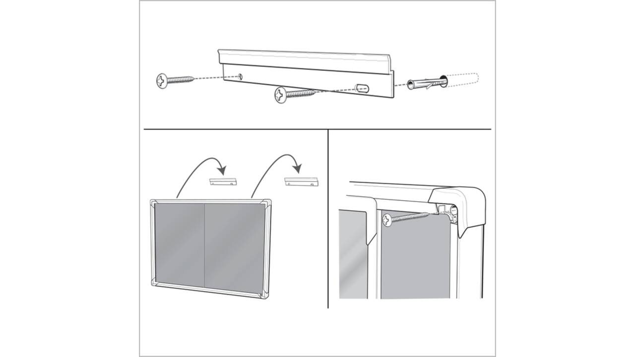 Binnenvitrine Nobo Premium Plus 8xA4 schuifdeur magnetisch
