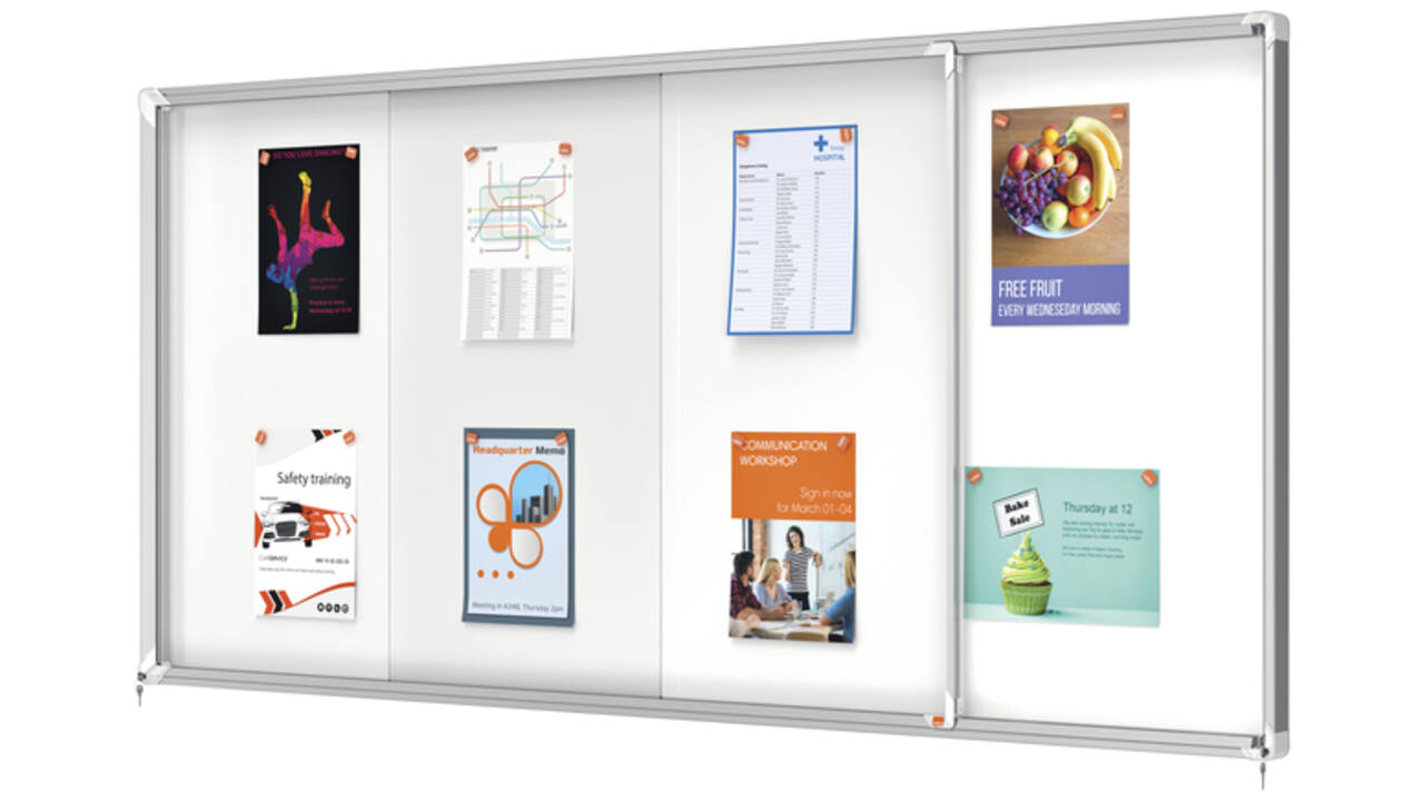 Binnenvitrine Nobo Premium Plus 27xA4 schuifdeur magnetisch
