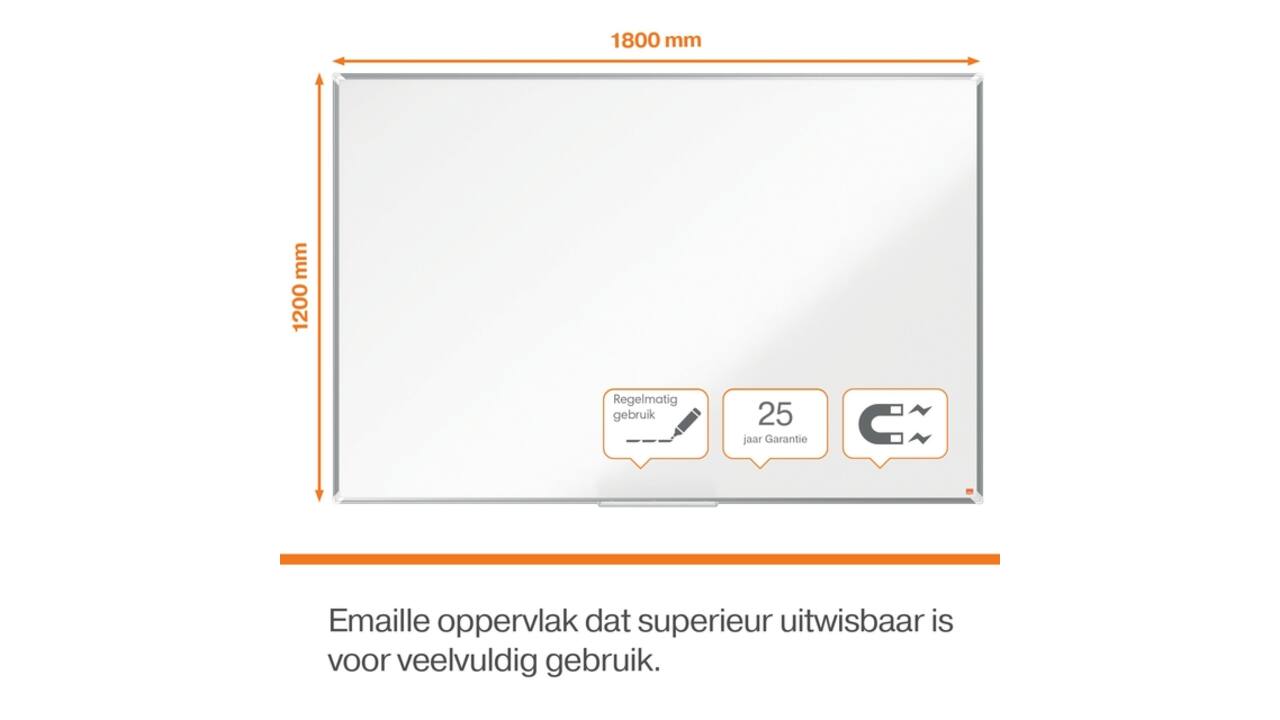Whiteboard Nobo Premium Plus 120x180cm emaille