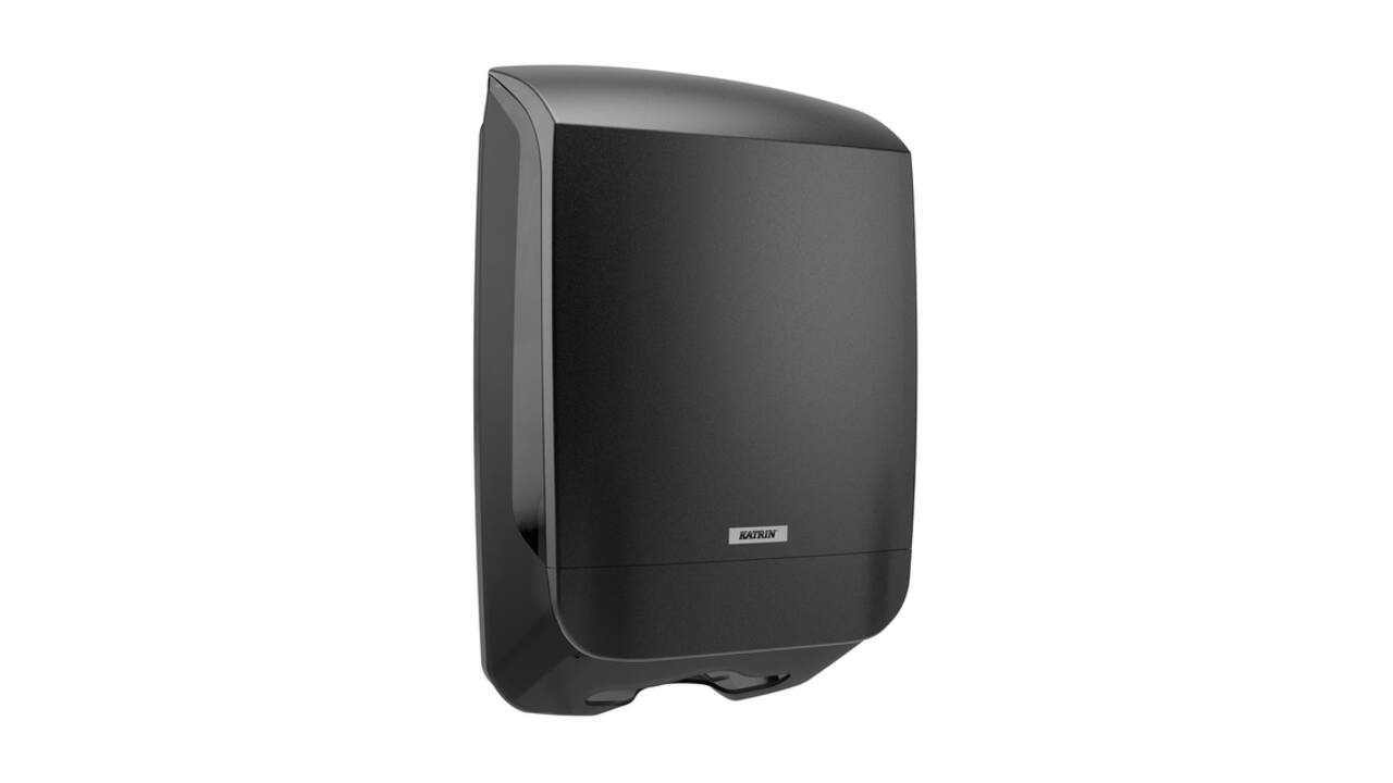 Handdoekdispenser Katrin medium zwart 77434