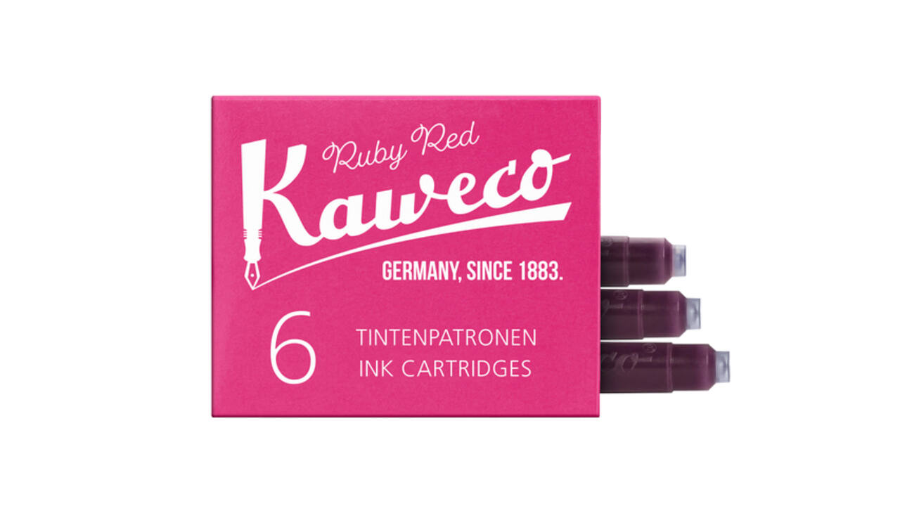 Inktpatroon Kaweco rood doosje à 6 stuks