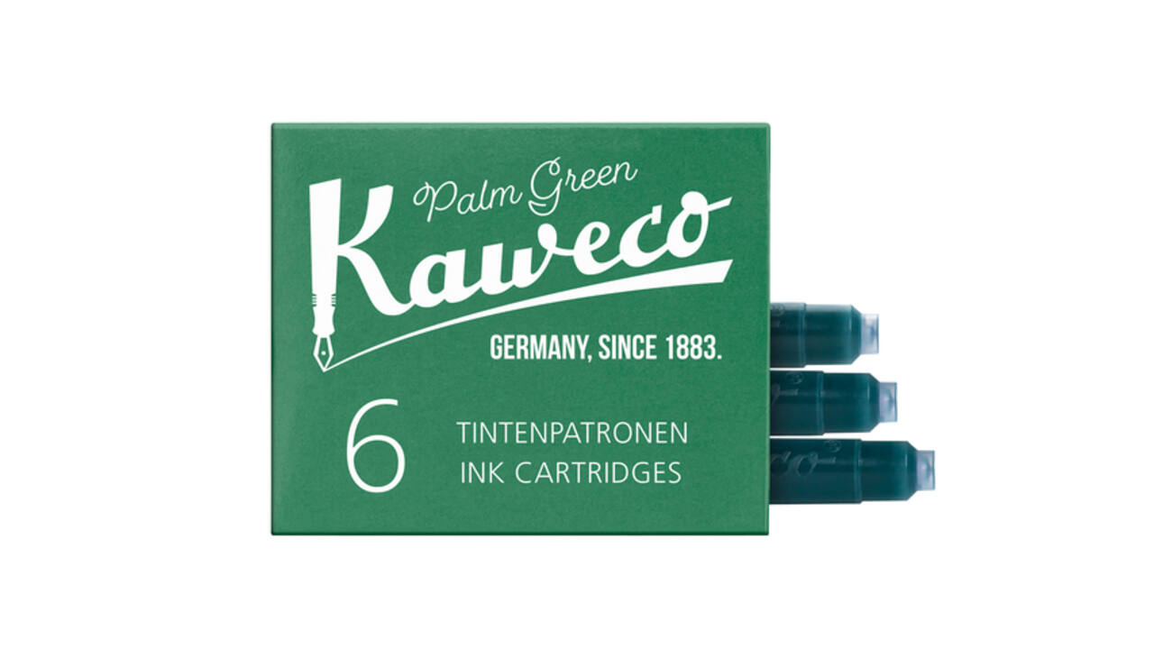 Inktpatroon Kaweco groen doosje à 6 stuks
