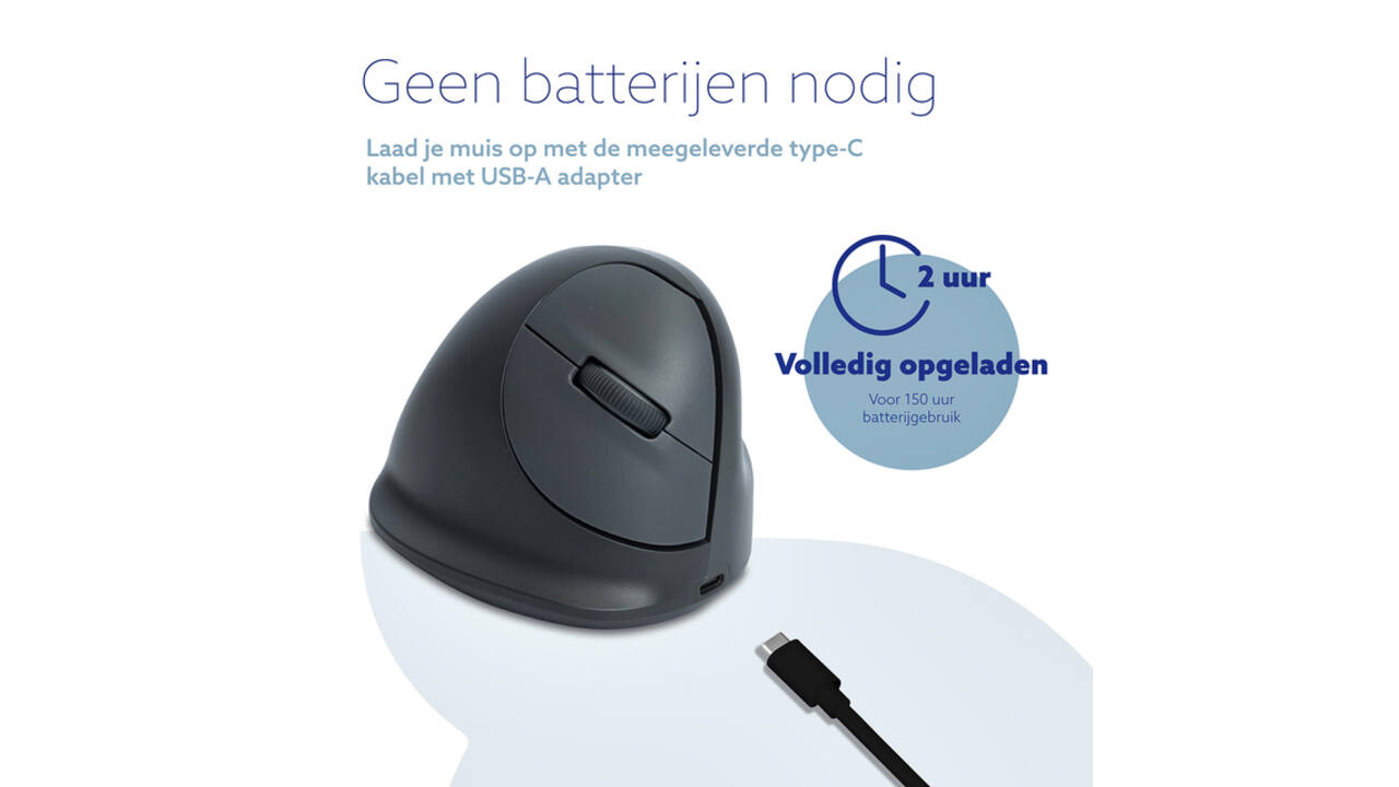 Muis R-Go Ergonomisch HE Basic Wireless Rechts M