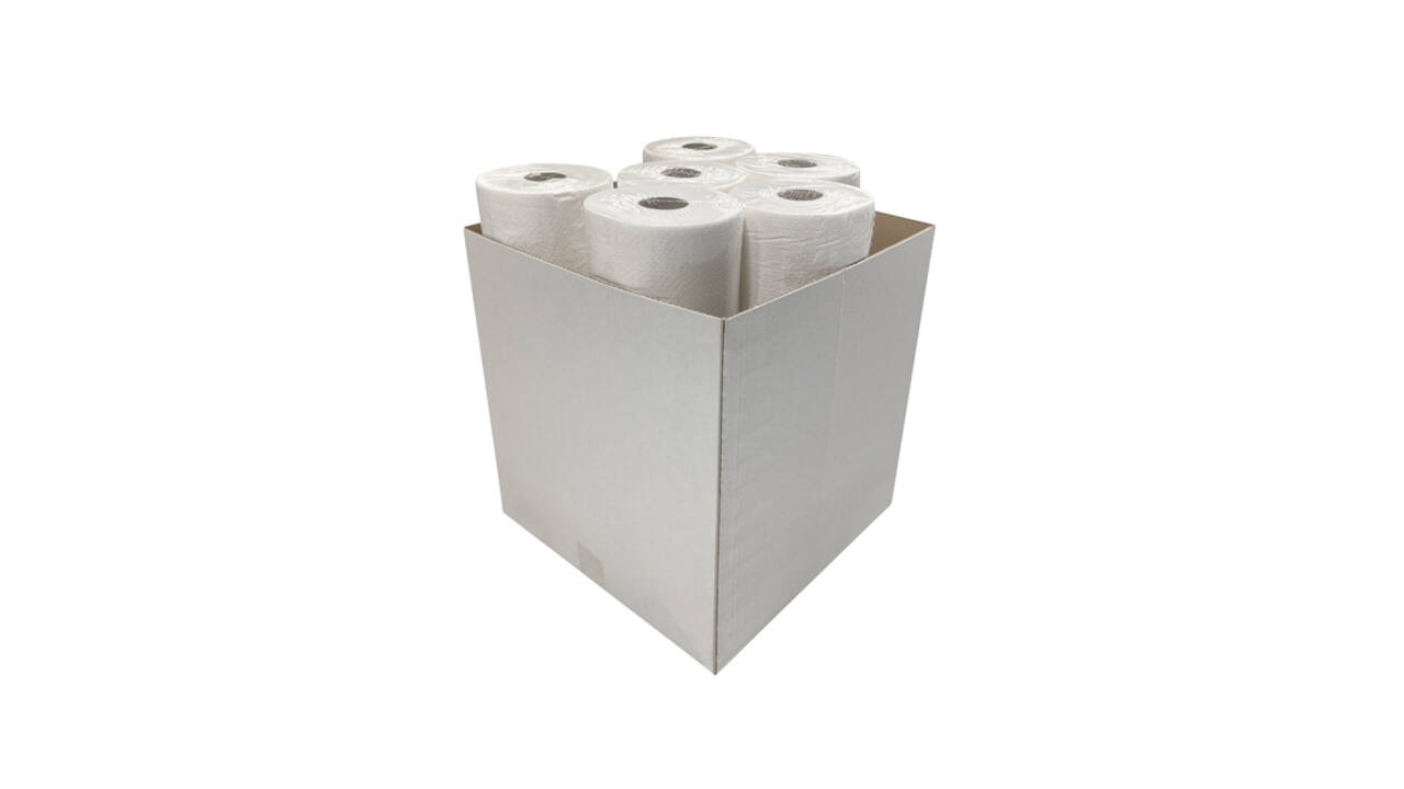 Onderzoektafelpapier Euro Products 2-laags 50cmx100m 250 vel wit 138052