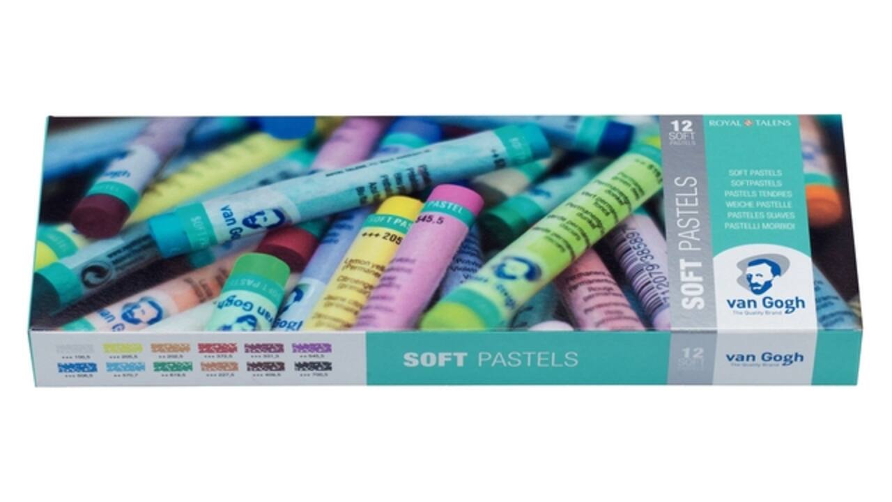 Pastelkrijt Talens Van Gogh zacht assorti doos à 12 stuks