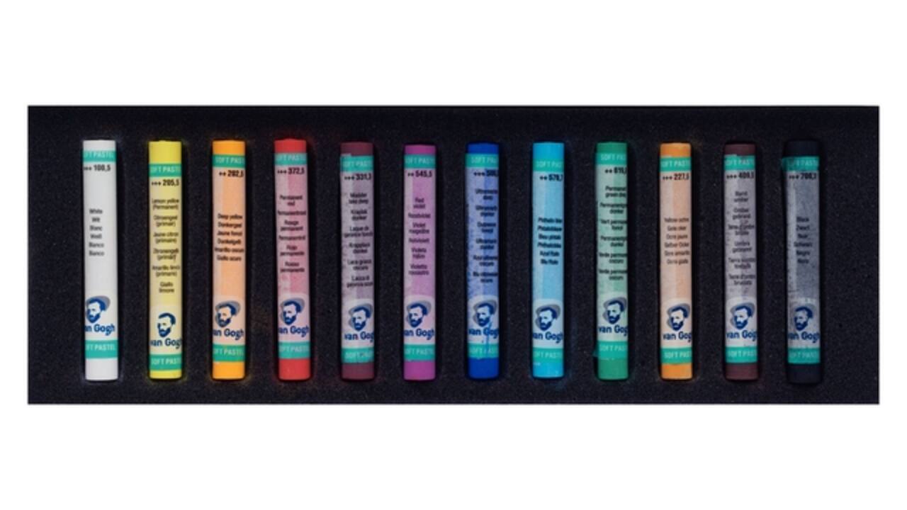 Pastelkrijt Talens Van Gogh zacht assorti doos à 12 stuks