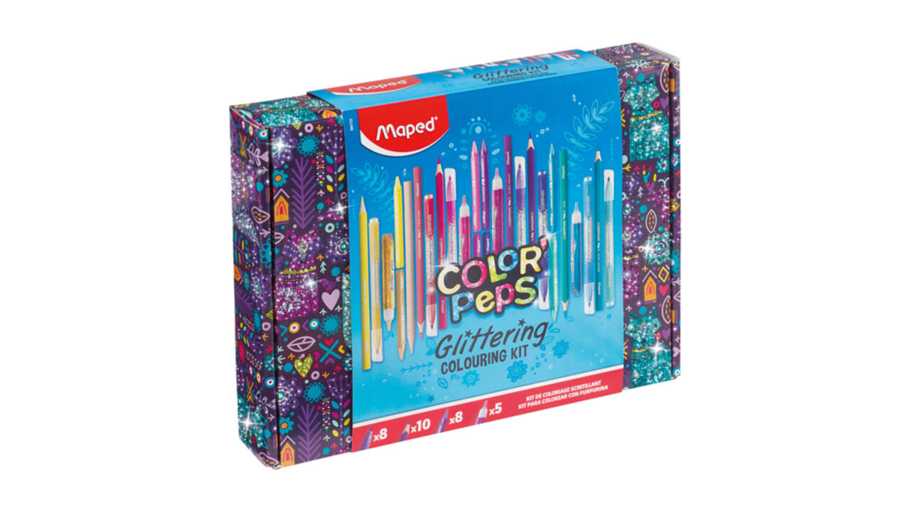 Tekenset Maped Color'Peps glitter 31-delig assorti