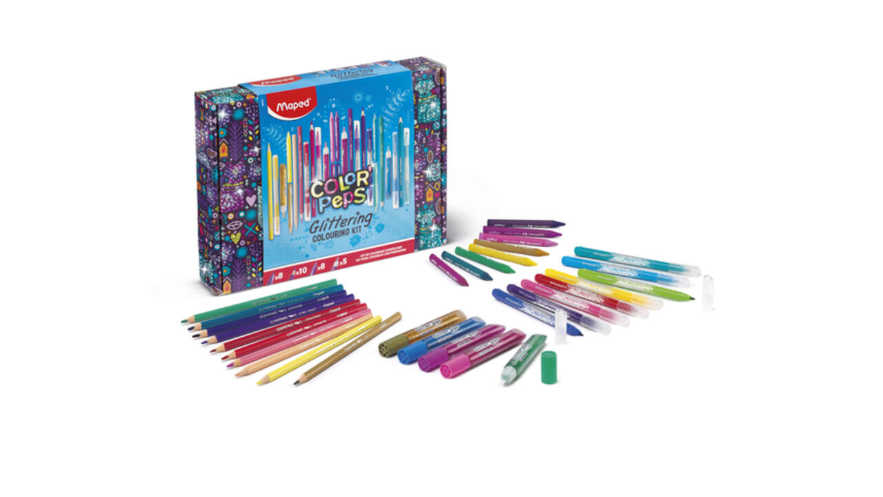 Tekenset Maped Color'Peps glitter 31-delig assorti