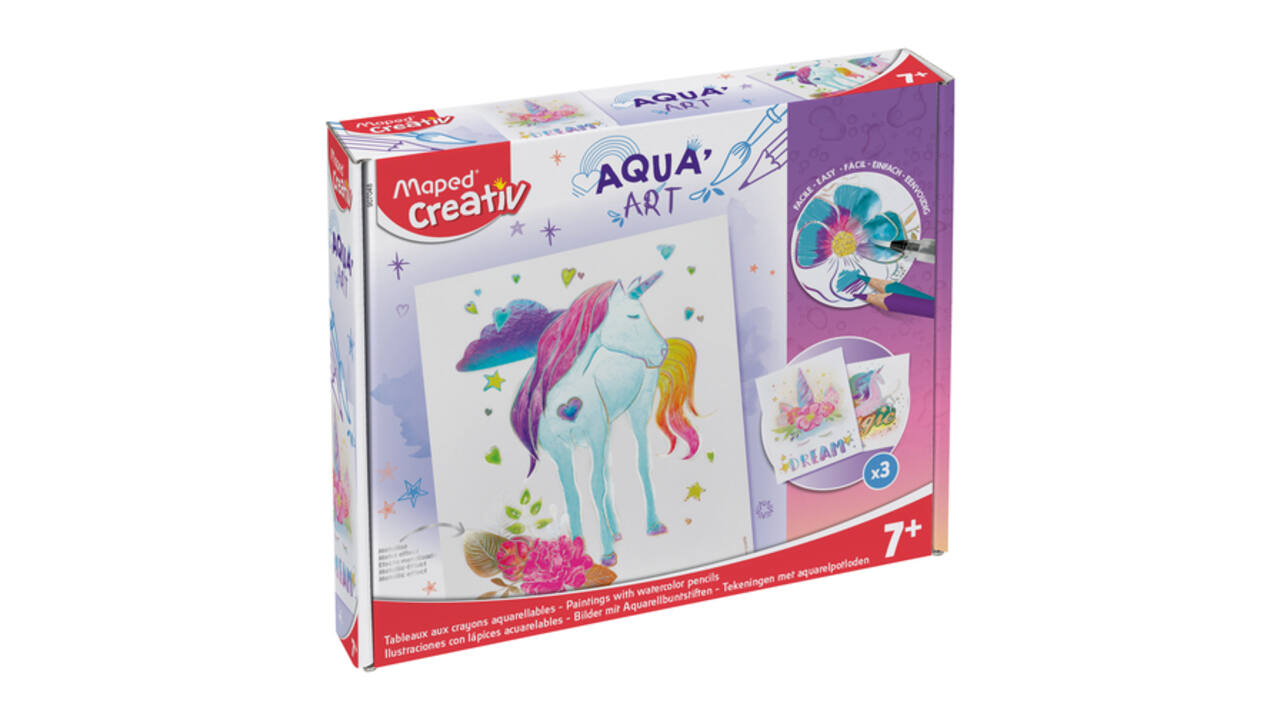 Hobbyset Maped Creativ Aqua'Art eenhoorn 14-delig assorti