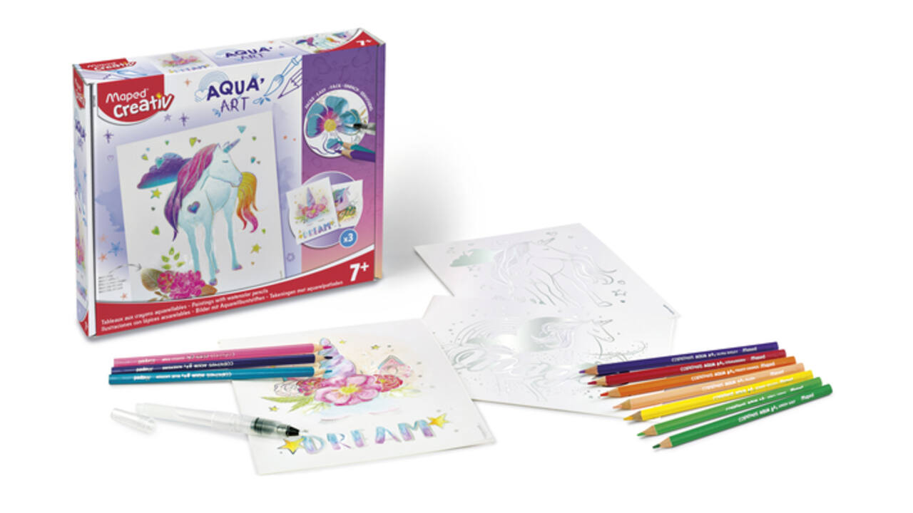 Hobbyset Maped Creativ Aqua'Art eenhoorn 14-delig assorti