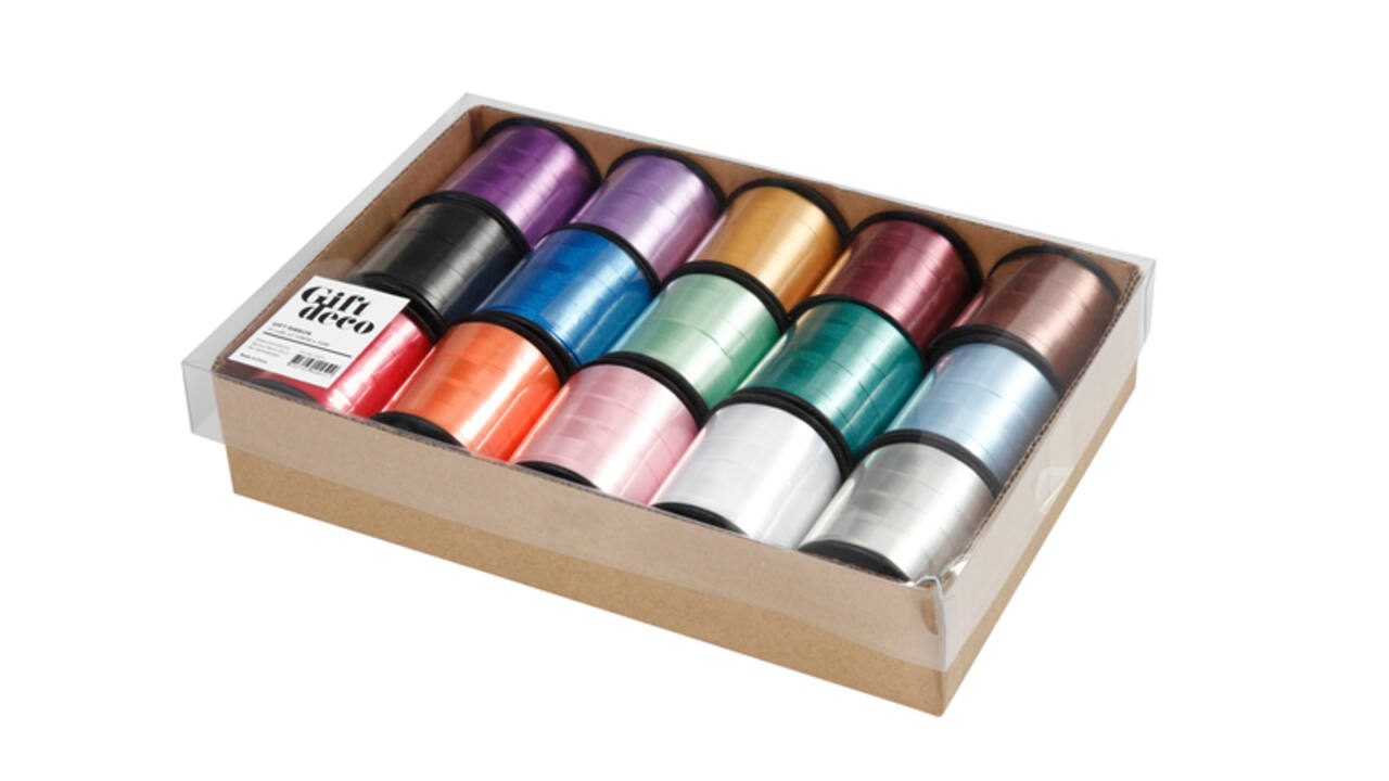 Krullint Creativ Company 50 meter x 10 mm box à 15 kleuren