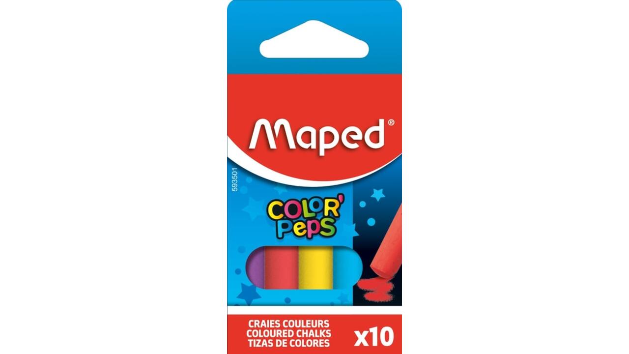 Schoolbordkrijt Maped Color'Peps set á 10 stuks assorti