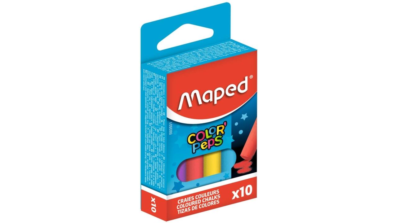 Schoolbordkrijt Maped Color'Peps set á 10 stuks assorti