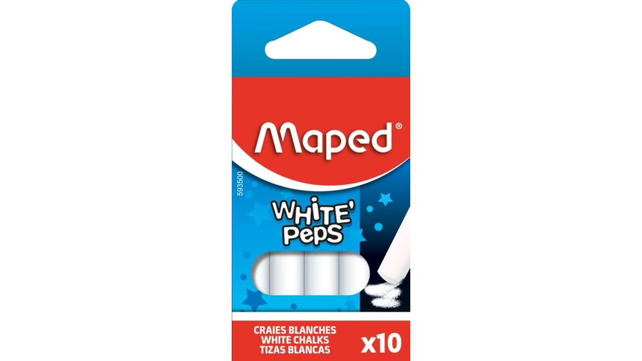 Schoolbordkrijt Maped White'Peps set á 10 stuks wit