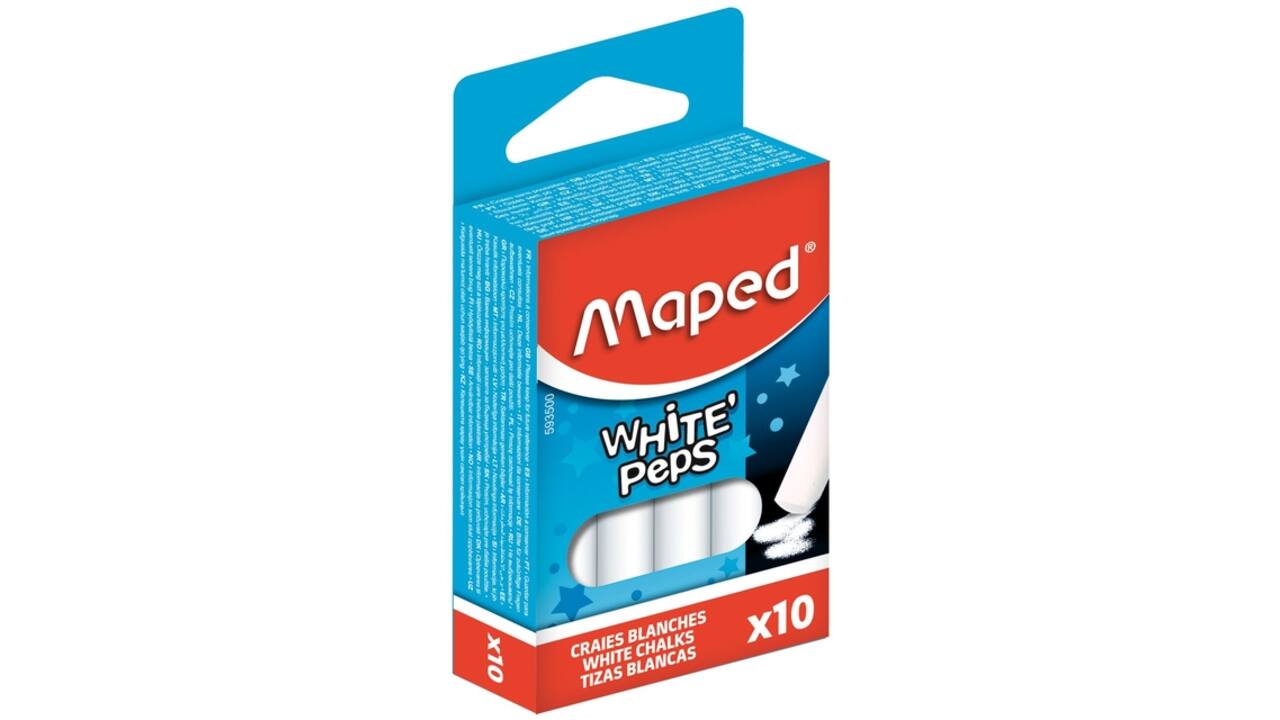 Schoolbordkrijt Maped White'Peps set á 10 stuks wit
