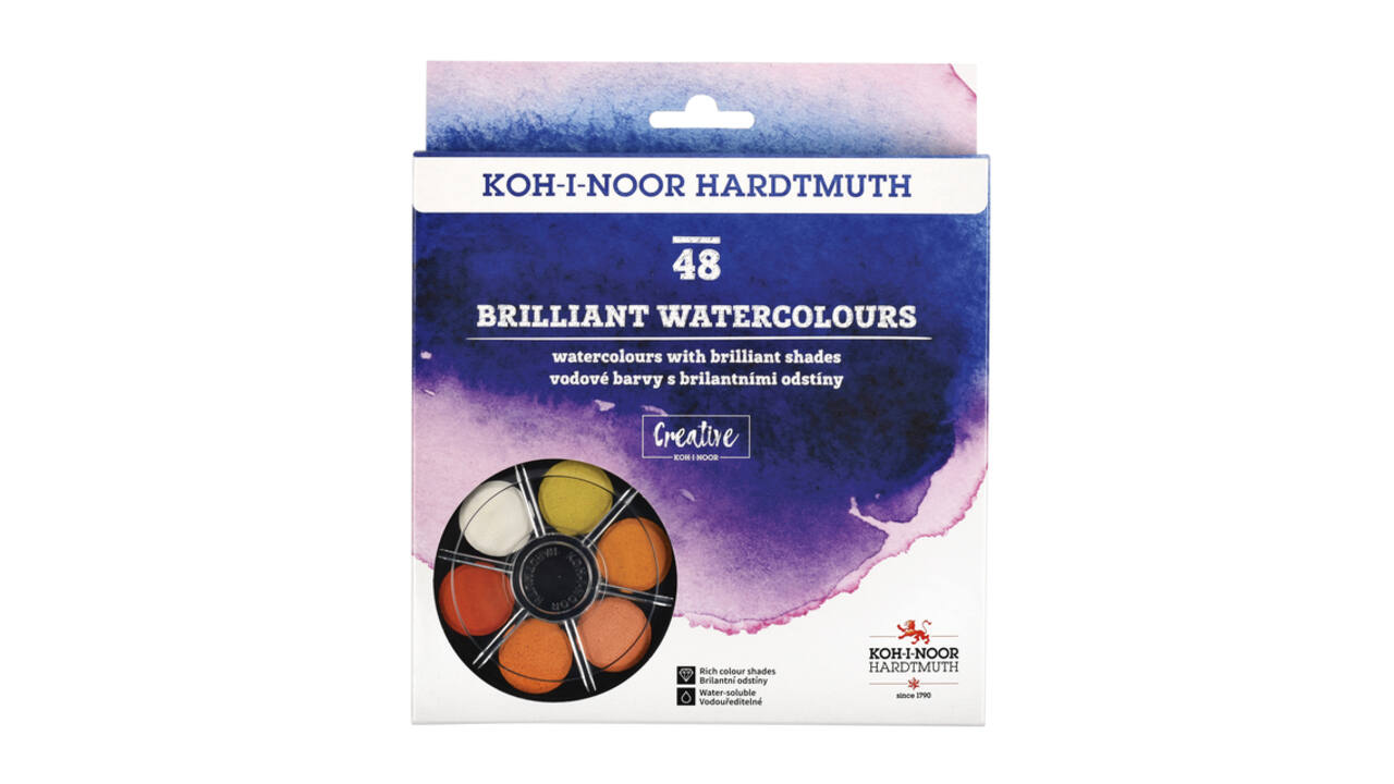Waterverf Koh-i-Noor briljant ass blister à 48 kleuren