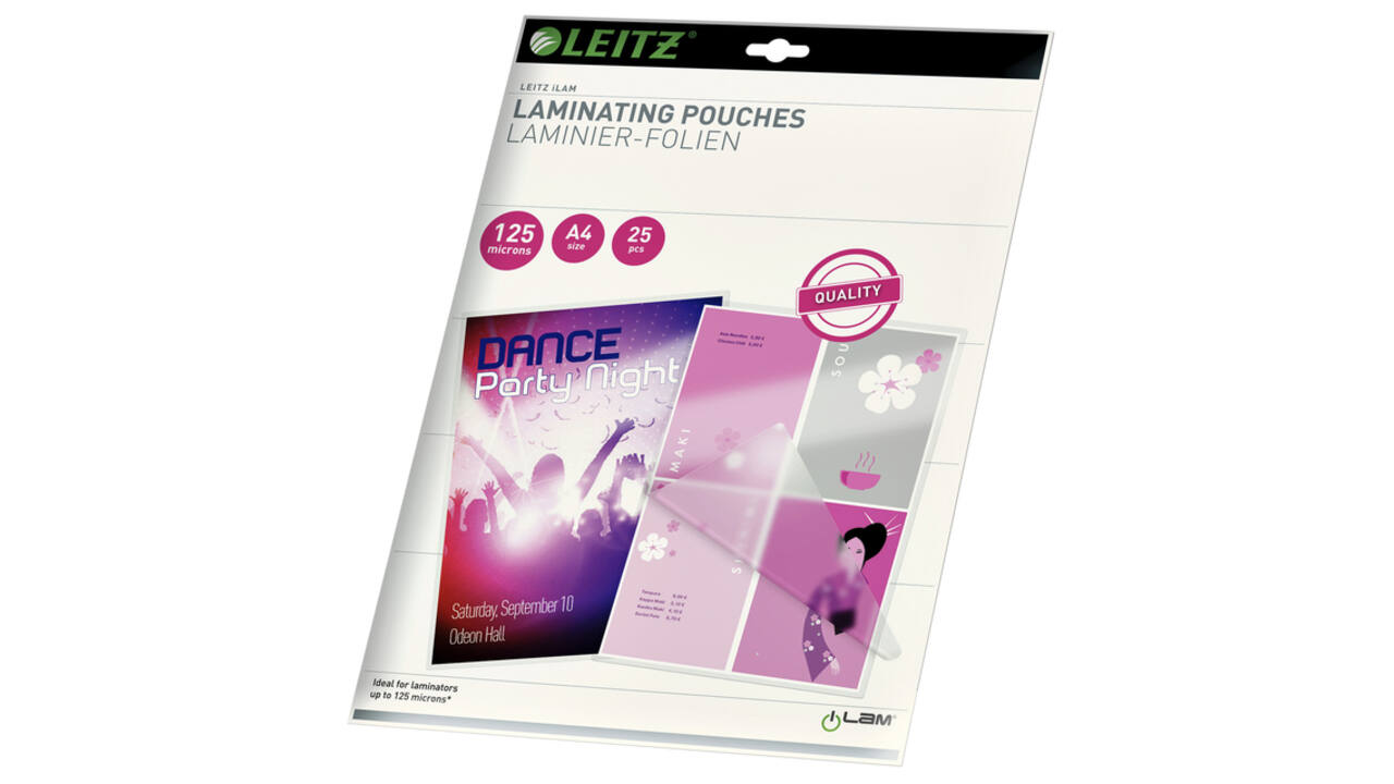 Lamineerhoes Leitz iLAM A4 2x125micron EVA 25 stuks