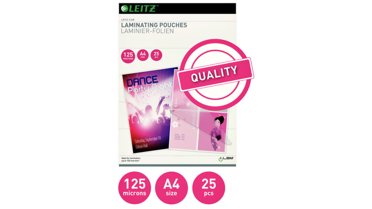 Lamineerhoes Leitz iLAM A4 2x125micron EVA 25 stuks