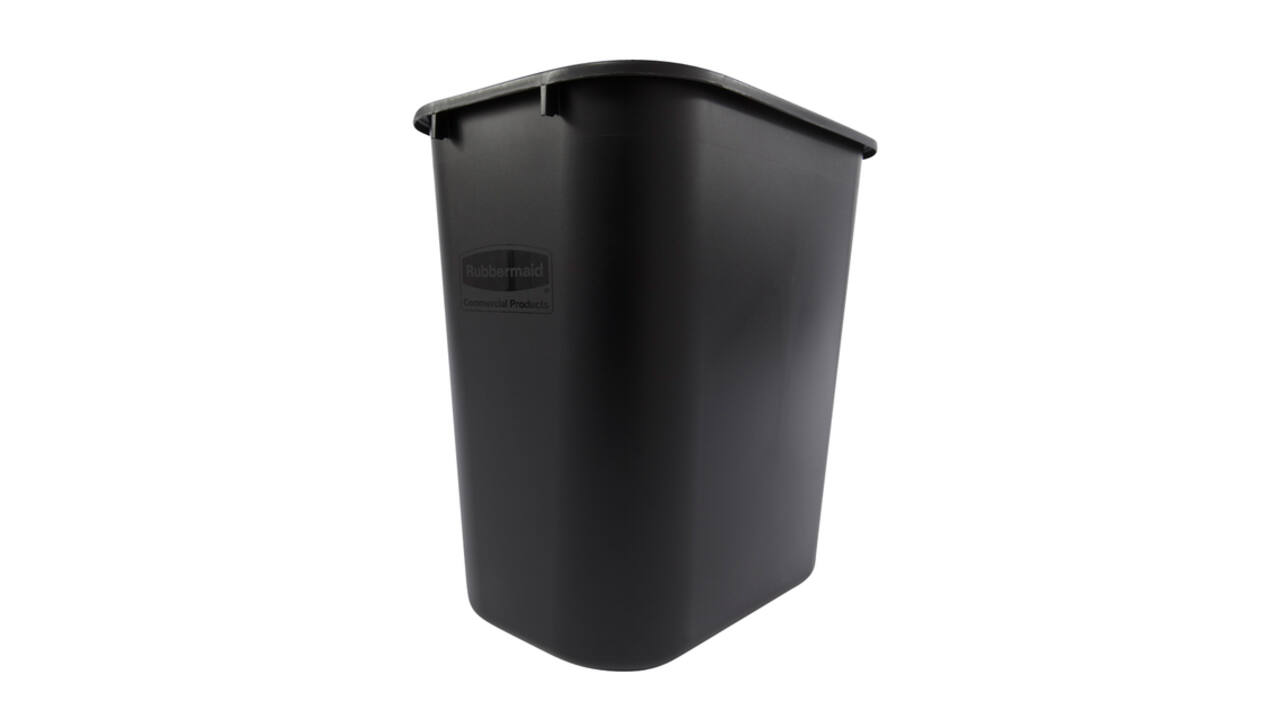 Afvalbak Rubbermaid medium 26 liter zwart