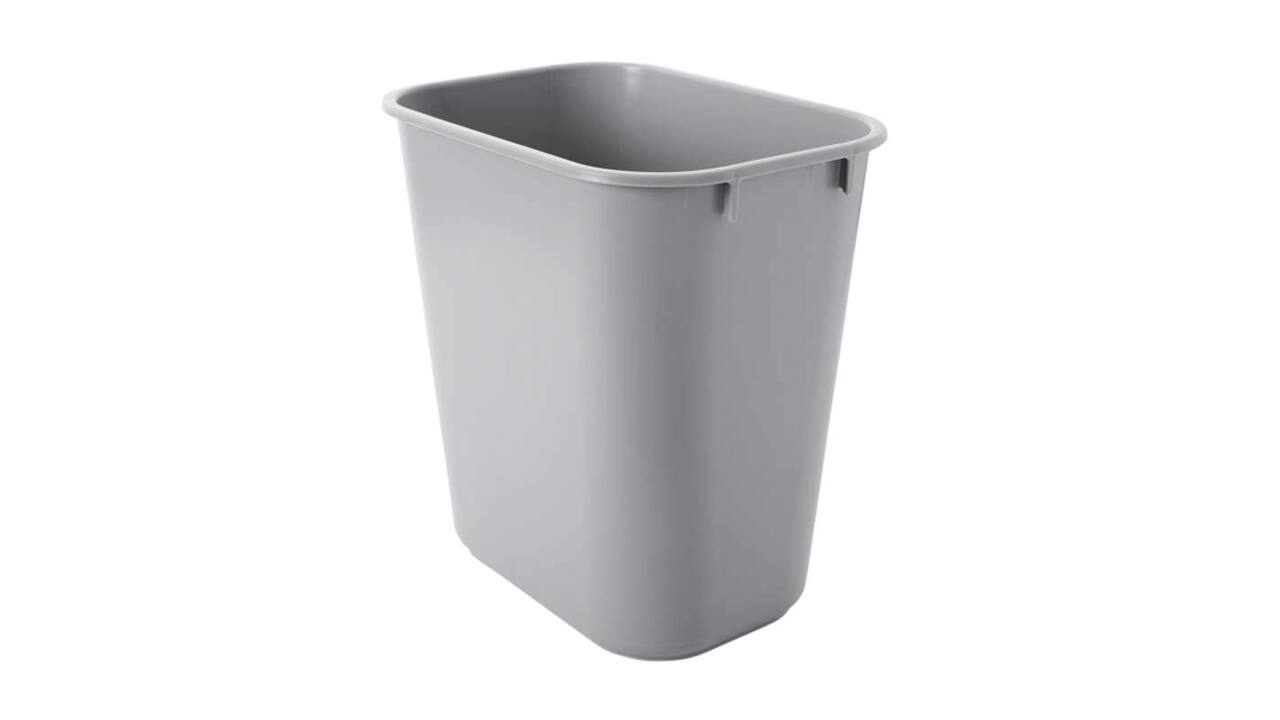 Afvalbak Rubbermaid klein 12 liter grijs