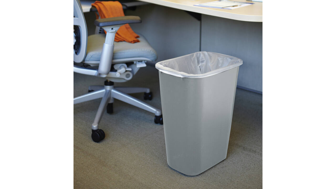 Afvalbak Rubbermaid groot 39 liter grijs